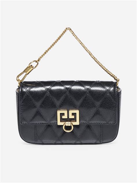 givenchy mini pocket quilt shoulder bag|GIVENCHY Calfskin Quilted Small 4G Shoulder Bag Black .